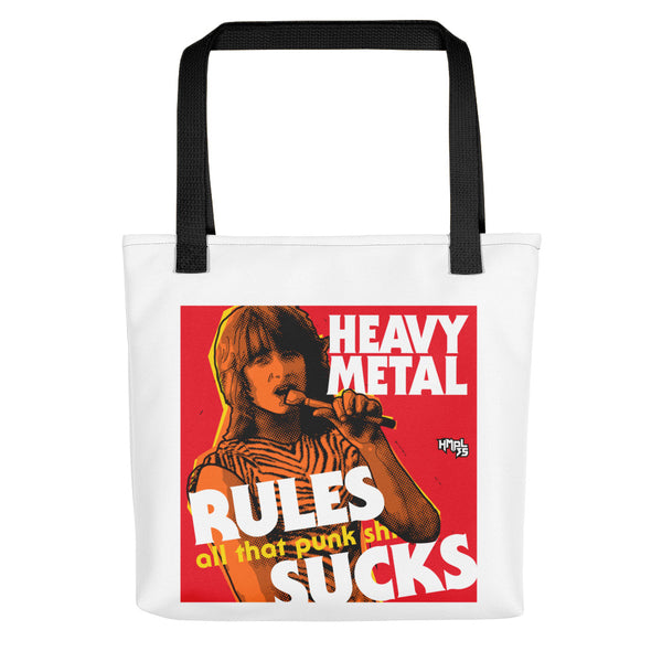 "Heavy Metal Rules" Tote bag