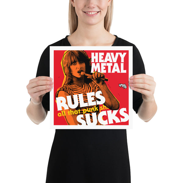 "Heavy Metal Rules" Poster