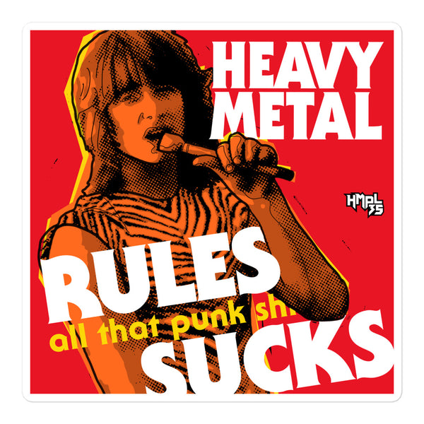 "Heavy Metal Rules" stickers