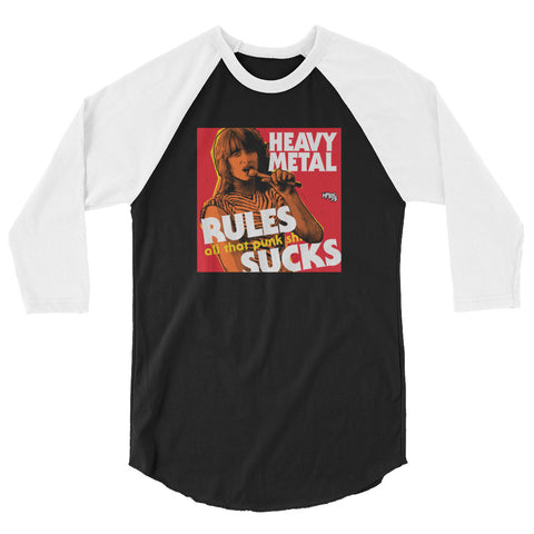 "Heavy Metal Rules" 3/4 sleeve shirt