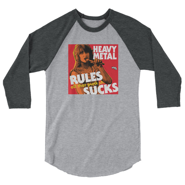 "Heavy Metal Rules" 3/4 sleeve shirt