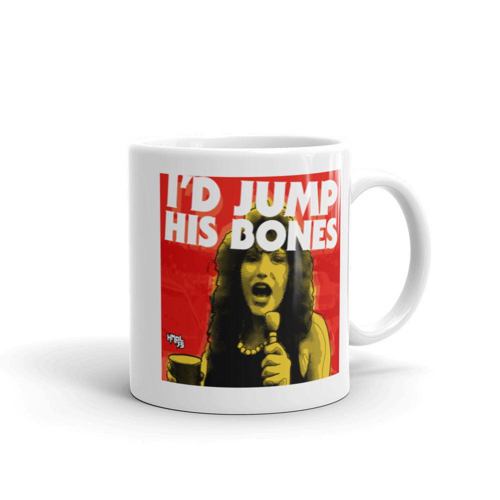 "I'd Jump His Bones" coffee mug