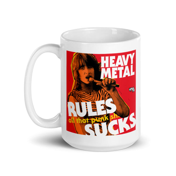 "Heavy Metal Rules" coffee mug
