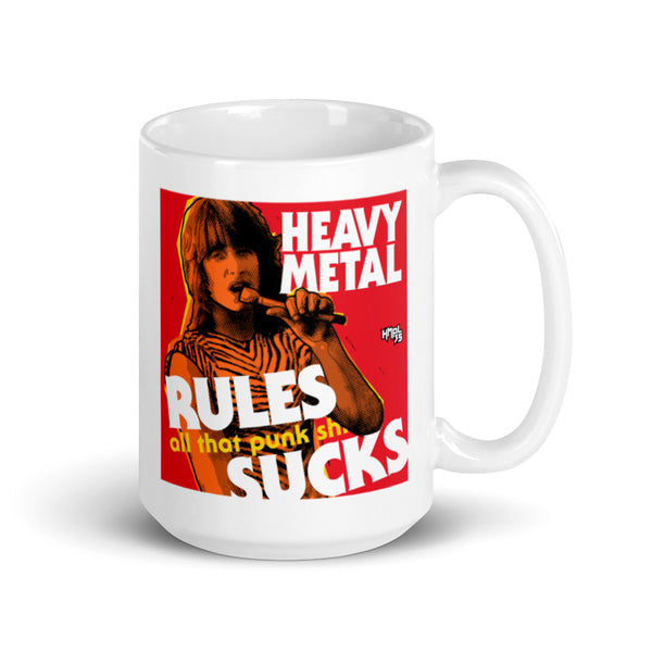 "Heavy Metal Rules" coffee mug